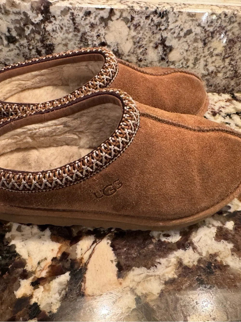 UGG Chestnut Brown Tasman II suede  clog  Kids US 2